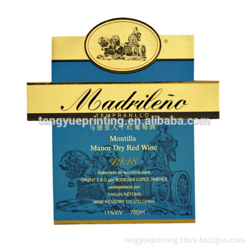 custom bottle label printing &label sticker&adhesive sticker labels